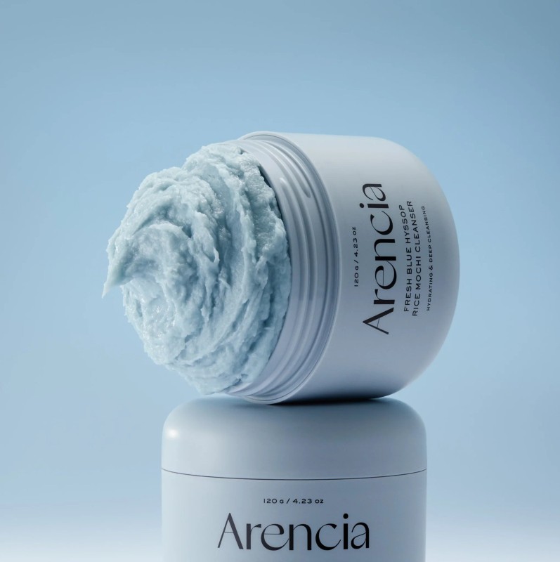 Arencia Fresh Blue Hyssop Rice Mochi Cleanser 120g